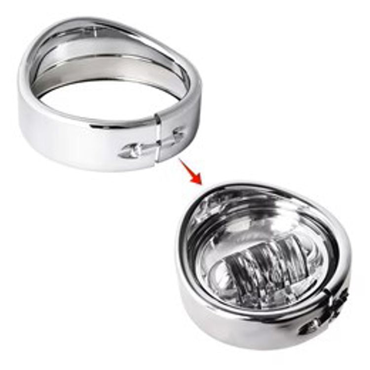 
                  
                    7 in. Headlight with 4.5 in. Fog Light Trim Ring Kits for Harley Davidson in Black or Chrome
                  
                