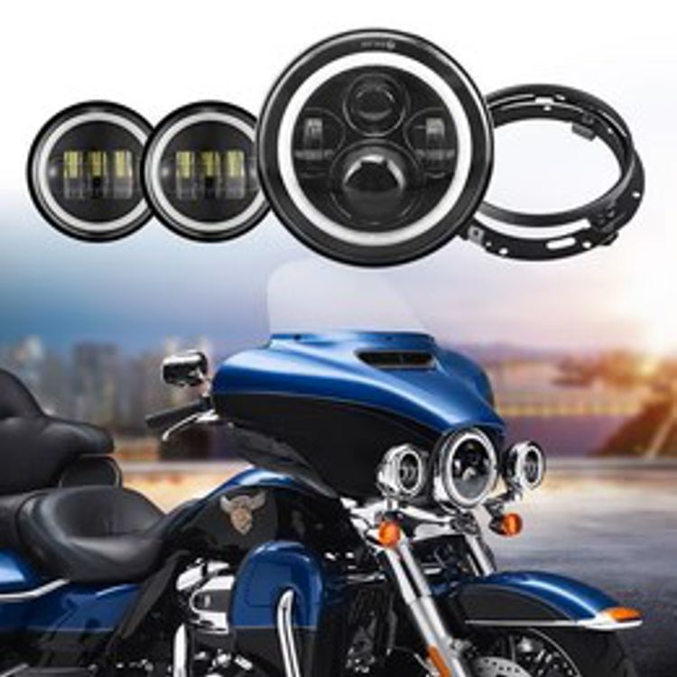 
                  
                    7' in. LED Halo Headlights with Turn Signals Plus 4.5 in. LED Halo Fog Lights with Bracket
                  
                