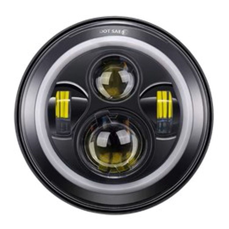 7' in. LED Halo Headlights with Turn Signals Plus 4.5 in. LED Halo Fog Lights with Bracket