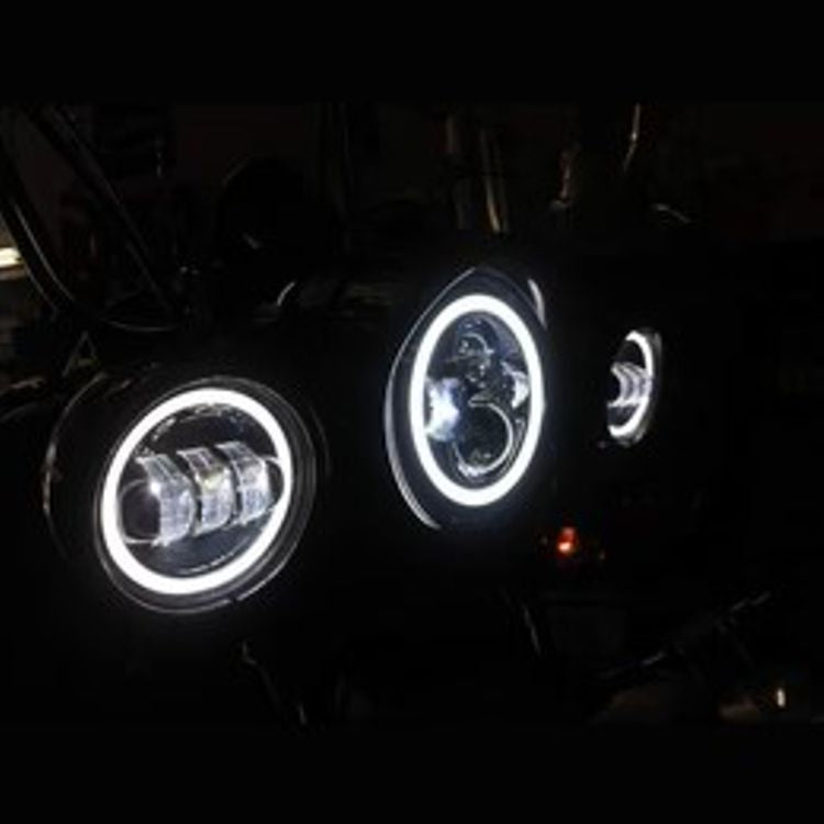 
                  
                    7' in. LED Halo Headlights with Turn Signals Plus 4.5 in. LED Halo Fog Lights with Bracket
                  
                