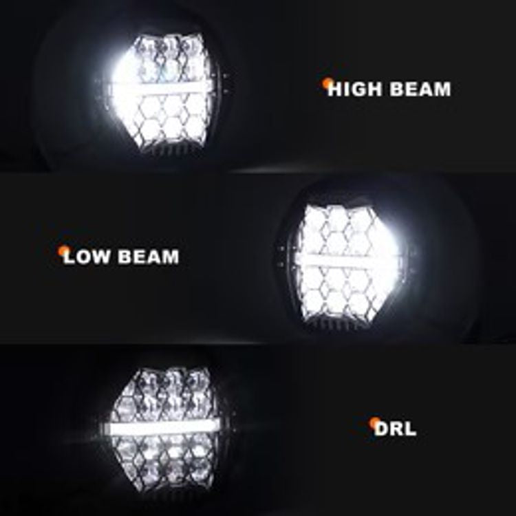 
                  
                    7 in. LED Black Powerful Harley Motorcycle Honeycomb Headlight with DRL - Amber
                  
                
