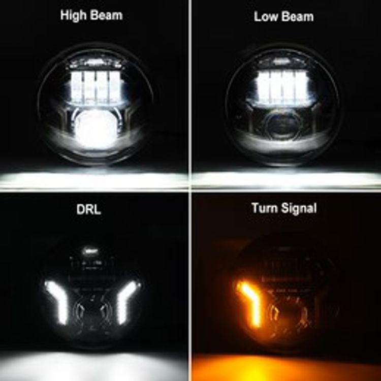 
                  
                    Powerful 7 in. LED Headlight with DRL & Turn Signal Lights with  4.5 in. Fog Lights for Harley Davidson
                  
                