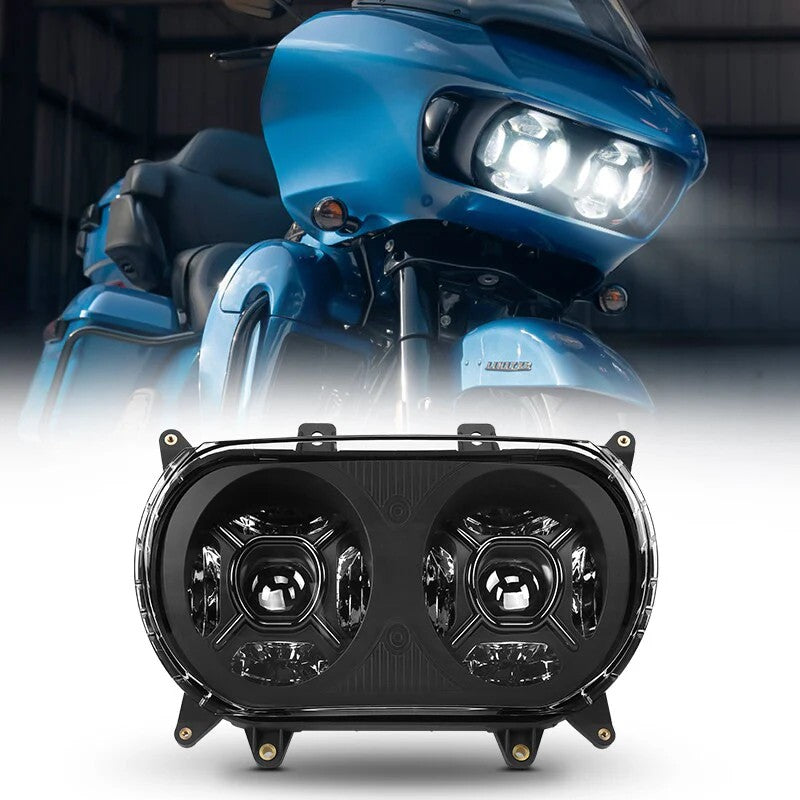 LED Dual Headlight with Hi-Lo Beam for Road Glide 2016-2024