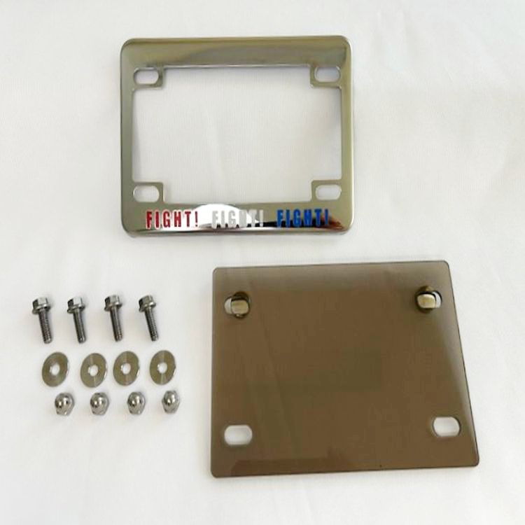 RWB Fight! Fight! Fight! Letter on Show Chrome License Frame with 'Hog ...