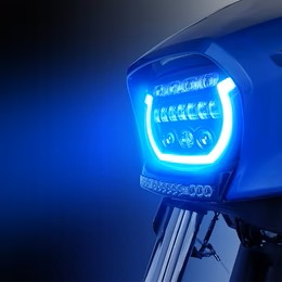 Blue 'Breathing' Light.  7-in. LED Headlight for 2023-24 Harley Davidson Street Glide